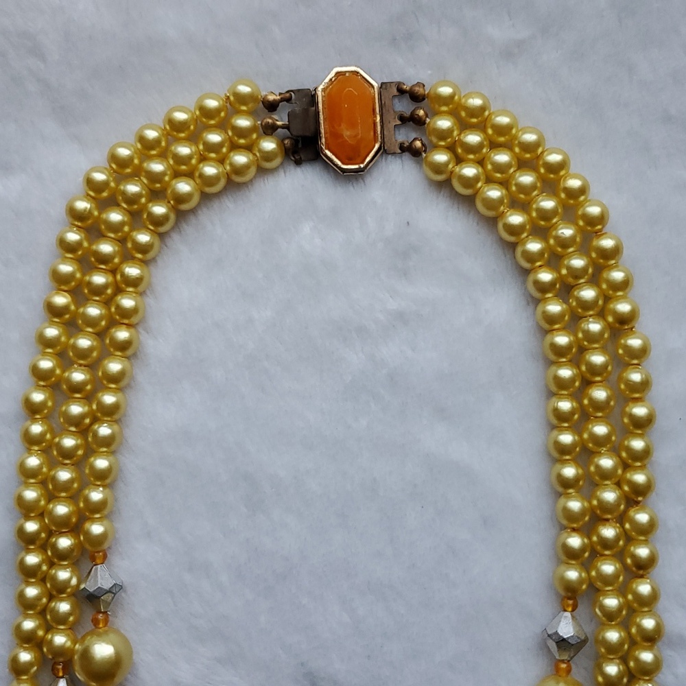 Vintage MCM Multi-Strand Chunky Statement Beaded Necklace - Picture 4 of 12
